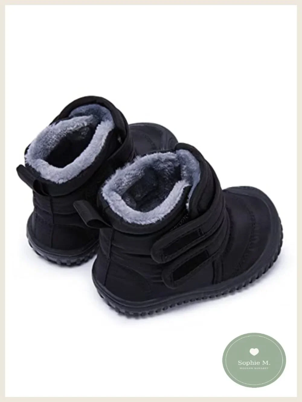 Toddler Snow Boots Winter Shoes Boys Girls Faux Fur Lined Anti-Slip